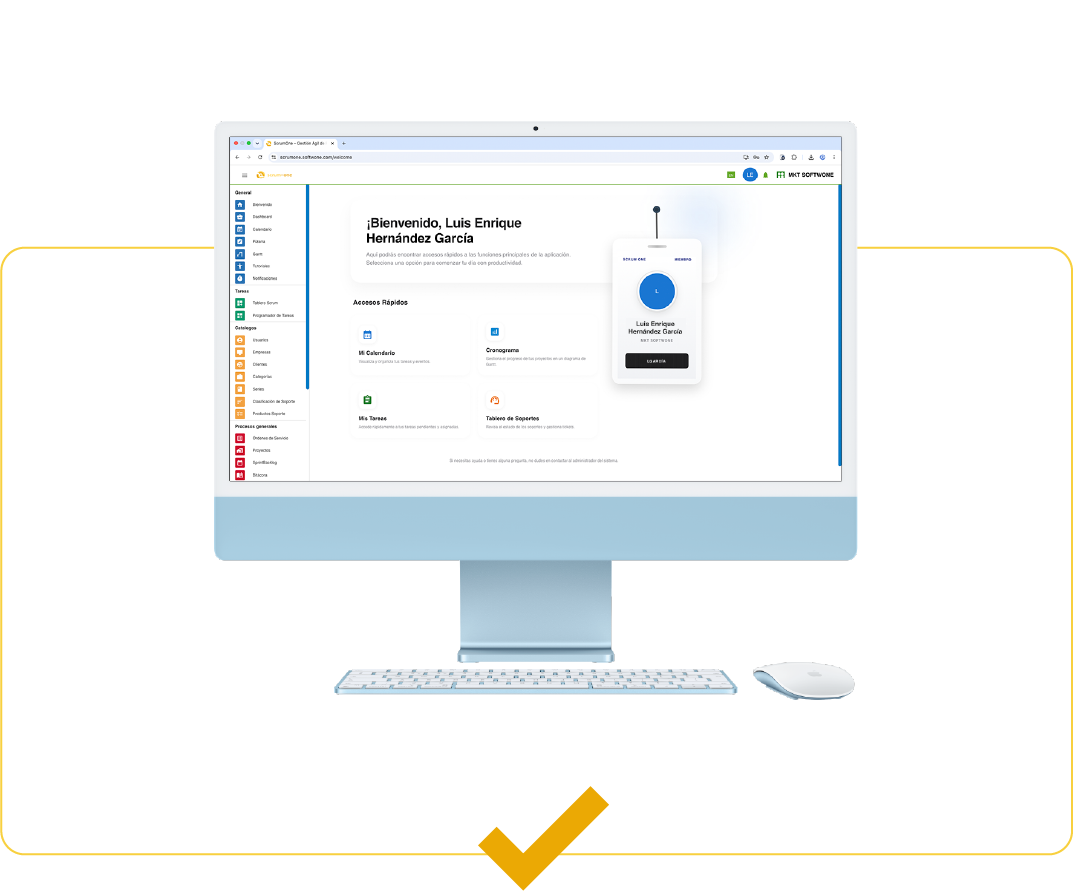 Monitor con Scrum-One